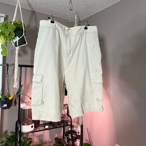 Burnside Cargo Shorts Casual Outdoor‎ Everyday Wear Neutral Tan Size Mens 34